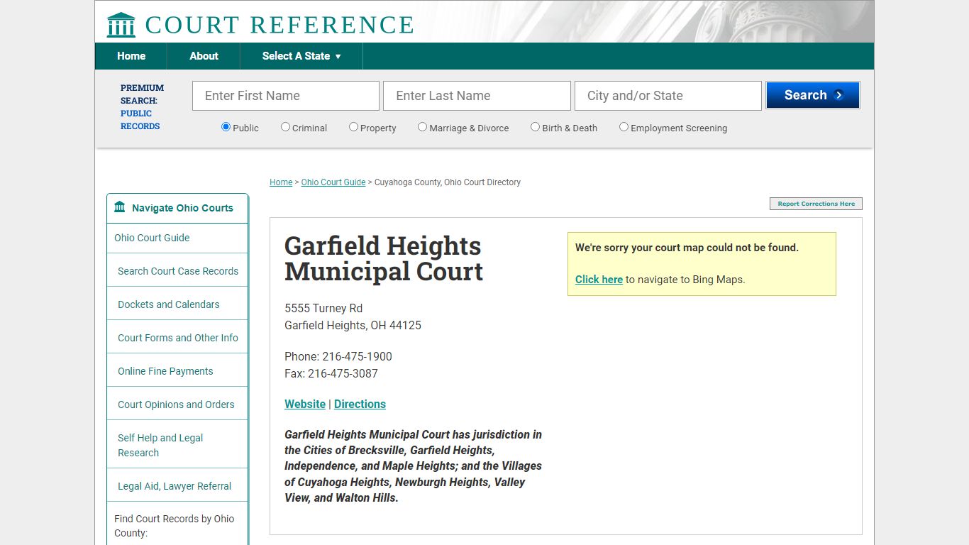 Garfield Heights Municipal Court - Court Records Directory